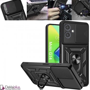 5in1 smūgiams atsparus dėklas su žiedu ir kameros apsauga (Motorola Moto G14)